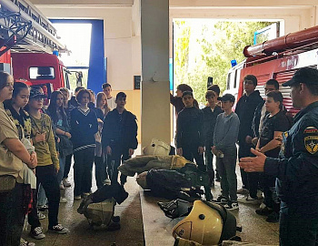 Экскурсия в пожарно-спасательную часть организована в Анапском районе