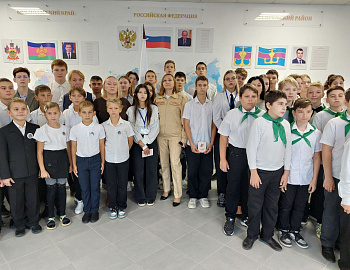 В Темрюкском районе прошло торжественное вступление школьников в ЮНАРМИЮ